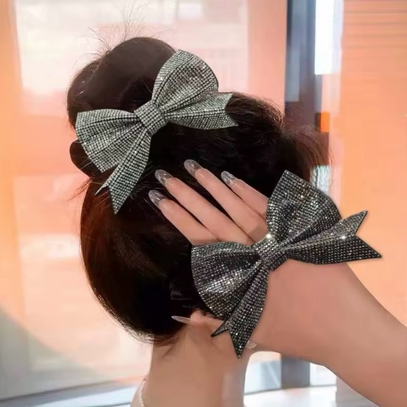 Rhinestone Bow Hair Accessories main image 2